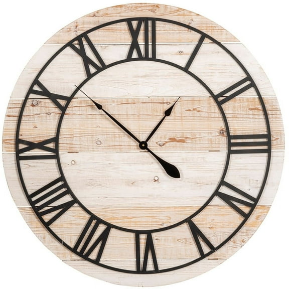 The Occassional Time Gray Wood 36x2x36" Farmhouse Style