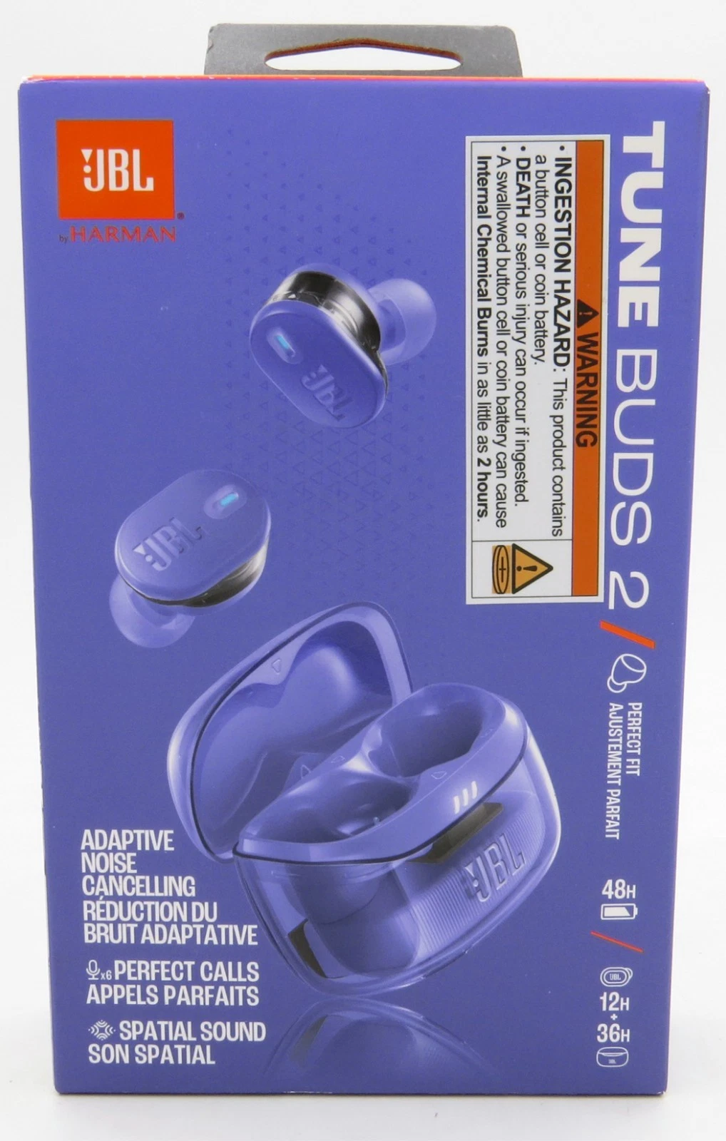 Restored JBL Tune Buds 2 True Wireless Bluetooth Noise Cancelling Earbuds Ghost Edition (Refurbished)