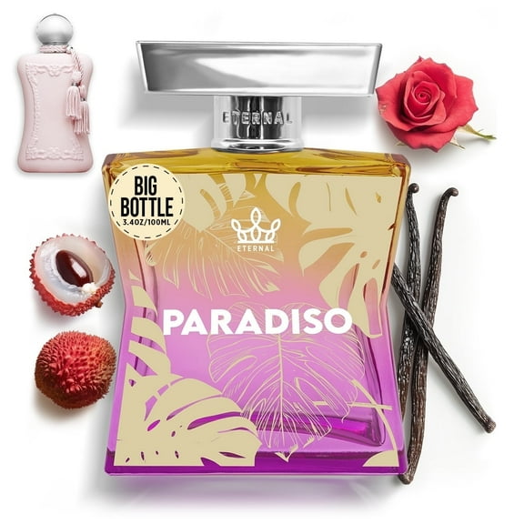 Eternal Paradiso - Inspired by Delina - 3.4 oz (100ml) - Eau de Parfum - Long-lasting - Vegan - Clean Ingredients - Perfume for Women - 2000 sprays per bottle
