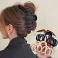 thumbnail image 2 of Frosted Hollow Hair Claw Bow Hair Clip Crab Elegant Hairpin Women Barrette Solid Headband Simple Korean Fashion Hair Accessories, 2 of 10