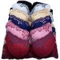 thumbnail image 1 of 6 pcs Women's Wired Basic Regular Padding Everyday Bras B/C Cup (34B), 1 of 4