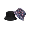 thumbnail image 2 of DLAPL Cute Print Bucket Hat for Women Men Teens Summer Beach Fisherman Cap, Flamingo Navy, 2 of 5
