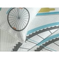 thumbnail image 4 of Ambesonne Bicycle Quilted Bedspread Set 3 Pcs, Classic Tour Bike Bags, King Size, Multicolor, 4 of 5