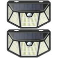 thumbnail image 1 of 2pcs Solar Light Outdoor with 310LEDs Motion Sensor Wall 3 Lighting Modes Solar Fence Light IP65 Waterproof Solar Security Lamp with White Light for Patio Yard Garden Pathway, 1 of 11