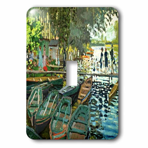 3dRose, Monet Painting Of The Bathers, single toggle switch