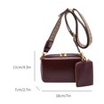 thumbnail image 3 of Bolsa bandolera 2 en 1 tejido con correa ancha para mujer, Bolsa de hombro para cámara (rojo vino) Tmvgtek Para Estrenar, 3 of 9