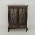 thumbnail image 3 of Wayborn Brown Birchwood 32″X14″X42″ Vista Grove Cabinet with Glass Doors Assembly Not Required, 3 of 6