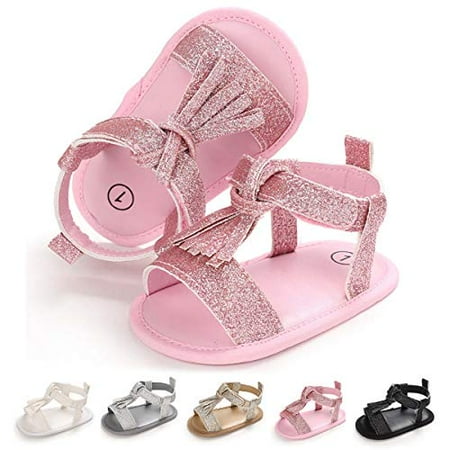 

Babelvit Infant Baby Girls Candy Flower Sandals Soft Soles Bowknot Princess Dress Summer First Walker Crib Shoes