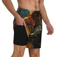 thumbnail image 2 of Fotbe Colorful Bull Western Man Men’s Swim Trunks Quick Dry Swim Shorts Board Shorts with Mesh Lining-Large, 2 of 9