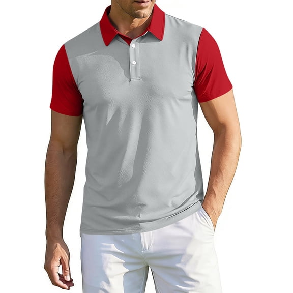 Inglocry Men's Polo Shirts Short Sleeve Golf Quick Dry Collared Moisture Wicking Athletic Performance Polo Shirt 2026 Dark Gray L