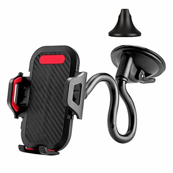 360° Car Windshield Mount Cradle Holder Stand for iPhone Mobile Cell Phone GPS Flexible Gooseneck Long Arm,Strong Suction Stabilizer