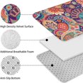 thumbnail image 5 of Multicolor Paisley and Floral Pattern Bathroom Rugs Sets 3 Piece,Toilet Cover Set,Absorbent Non Slip Bathroom Mats Sets with U-Shaped Contour Rug Toilet Rug Set, 5 of 5
