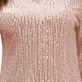 thumbnail image 3 of Vestido COOAN con lentejuelas de encaje formal y coctel para invitadas a la boda, 3 of 8