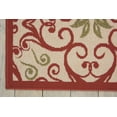 thumbnail image 4 of Nourison Caribbean Indoor/Outdoor Ivory/Rust 5'3" x 7'5" Area Rug, (5x7), 4 of 6