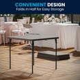 thumbnail image 4 of Flash Furniture Dunham 2.83' Square Plastic Folding Event Table with Carrying Handle, White, 4 of 15