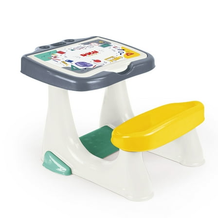 DOLU Kids Activity Desk with Storage & Footrest, Child Study Table for Ages 3 