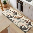 thumbnail image 5 of Beige Chicken Breed Pattern Kitchen Rug Mat,Kitchen Runner Rugs Non Skid Washable,Decorative Kitchen Floor Mats for Kitchen,Sink,Laundry,17"x47.2", 5 of 7