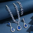 thumbnail image 4 of Faty-T Wedding Jewelry Set Rhinestone Necklace Earrings Bracelet Sets Prom Formal Costume Jewelry for Women and Brides, 4 of 15