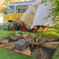 thumbnail image 3 of Shiqi-tapis Extérieur Imperméable pour Patios en Solde, Tapis de Camping en Paille Plastique Réversible, Grand Tapis pour RV, Campeur, Terrasse, Balcon, Porche, Arrière-Cour, Plage, Pique-Nique. Feuille, 3 of 4