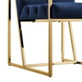 thumbnail image 3 of Inspired Home DC195-02NG2-UE 22 x 27.8 x 37 in. Posh Living Makynlee Upholstered Chair with Stainless Steel Frame, Navy & Gold - Set of 2, 3 of 8