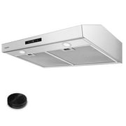 AMZCHEF Under Cabinet Range Hood 30 Inch,900CFM AC Motor with 9 Speed Exhaust Fan Touch Control 2 * 1.5W LED lights Time Setting Dishwasher-Safe Filters,Charcoal Filters,ETL Listed