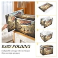 thumbnail image 4 of 16.5x12.6x11.8in Foldable Flip-Top Storage Bin, Dustproof Magic Tape Closure, Ideal for Home & Toy Organization，Flag with Kangaroos, 4 of 7