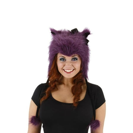 Purple Kitty Costume Laplander Hat Adult One Size