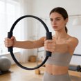 thumbnail image 2 of Anillo de pilates y yoga, 6 colores, silicona y fibra de vidrio, núcleo desmontable, para fortalecer el tronco y mejorar la flexibilidad, para gimnasio en casa y viajes, 2 of 4