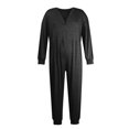thumbnail image 3 of TQWQT Womens Long Sleeve Jumpsuit One Piece Rompers Loose Fit Overalls Lounge Pajamas Onesie Jumper Winter Fall Outfits Coffee S, 3 of 5