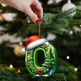 thumbnail image 3 of Personalized Acrylic Christmas Ornament - 26 Letter Alphabet Pendant for Family Tree Decor, Car Mirror & Gift Tag (Double-Sided Shatterproof), 3 of 4