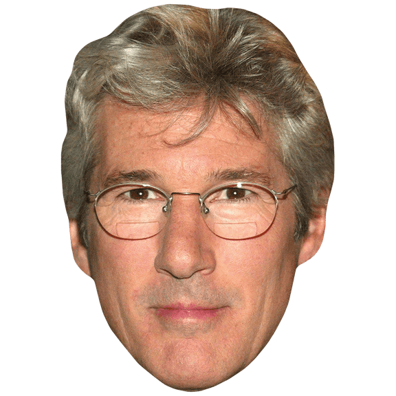 Richard Gere (00s) Celebrity Mask, Flat Card Face, Fancy Dress Mask