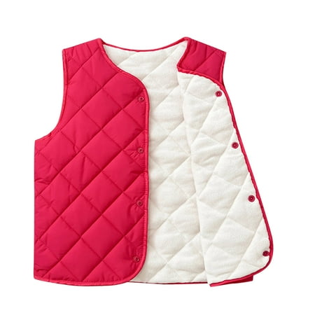 

Winter Coat Children Winter Solid Sleeveless Vest Outer Outfits Clothes Baby Girl Sweatshirt