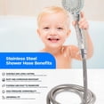 thumbnail image 5 of Shower Hose 59 inch Stainless Steel Shower Head Hose with 1/2 Inch Threaded Connector, Chrome Plated Finish, 5 of 6