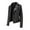 Black, variant on Womens Cardigan Jacket Coats Winter Fall High-quality Zipper Leather Soft Motorcycle Leather Casual Tops