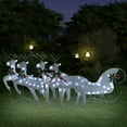 thumbnail image 5 of vidaXL Reindeer & Sleigh Christmas Decoration 100 LEDs Outdoor Gold, 5 of 48
