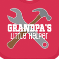 thumbnail image 4 of Inktastic Grandpa's Little Helper Boys Baby Bib, 4 of 4