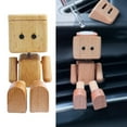 thumbnail image 6 of Cute Solid-Wood Leg-shaking Robot Figurine Car Mounted Aromatherapy Accessory-D, 6 of 11