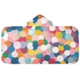 thumbnail image 5 of Yayeee Kids Hooded Towels Toddler Soft Absorbent Beach Bathing Wrap 50" x 23.5", Dark Colorful Circles, 5 of 5