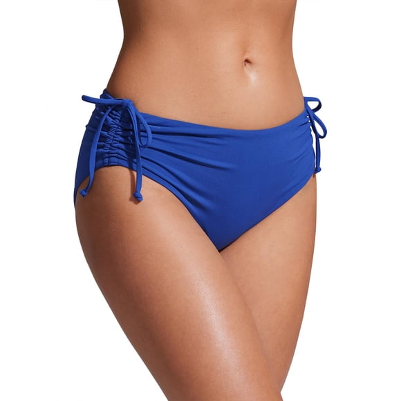 Bombacha de Bikini CRZ YOGA de Cintura Media con Lazos Ajustables Laterales Azul Talla L