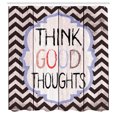thumbnail image 2 of Ambesonne Saying Shower Curtain, Think Thoughts Rainbow Tones, 69"Wx84"L, Brown Lilac, 2 of 4