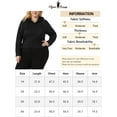 thumbnail image 6 of Agnes Orinda Women's Plus Size Hoodies Button Collar Drawstring Blouses Pullover Sweatshirts Long Sleeve Tops Shirts 2X Black, 6 of 6