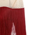 thumbnail image 5 of Women Tango Samba Dancewear Tassel Fringe Latin Dance Leotard Long Sleeve Bodysuit Competition Stage Performance Costume, 5 of 7