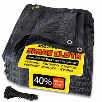 DEPTHOT 70% Shade Cloth, Black HDPE Sunblock Tarp 10'x20', Outdoor
