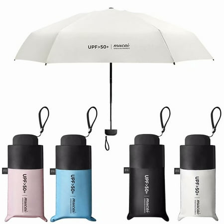 Mini Anti-UV Sun Rain Protection Windproof Parasols 5 Folding Sun Umbrella, (Best Mini Folding Umbrella)