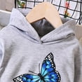 thumbnail image 3 of WOLLED Toddler Kids Pullover Hoodies and Sweatpants 2 Piece Outfit Unisex Sweatsuit with 3D Butterfly Print for Age 3-12 Years, 3 of 8