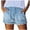 Z1-Light blue, variant on Bwdbhd Summer Shorts for Women Mid Rise Bermuda Shorts Stretchy Jean Shorts Long Rolled Hem Denim Shorts Blue,S