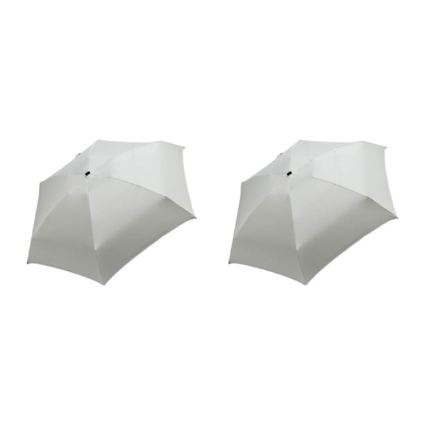 Wosthever Paraguas de sol retráctil con rotación para desmontaje de protección solar Sombrillas de sol plegables blanco cremoso Blanco crema 2Conjunto
