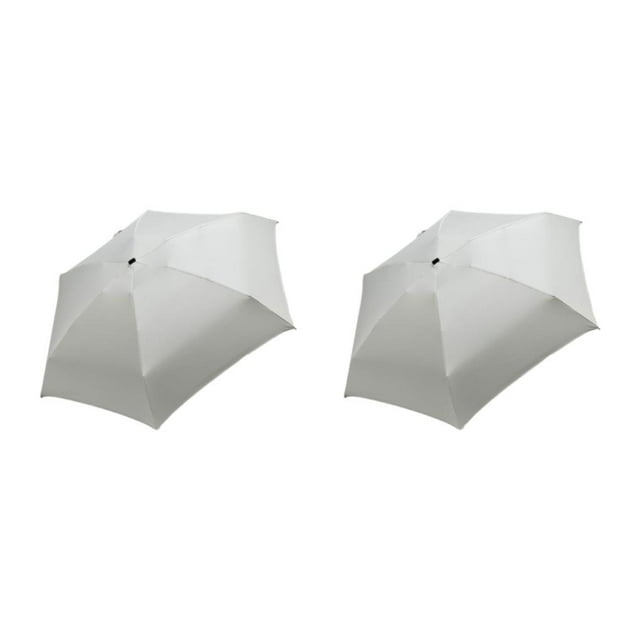 VONKY Windproof Sun Umbrella With Rainproof For Weather Protection Lightweight And Portable Folding Sun Umbrellas creamy white 2Set