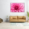 thumbnail image 2 of Close-Up of Hot Pink Dahlia Flower - Wrapped Canvas Print Wall Art | 24" W x 16" H, 2 of 4