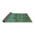 thumbnail image 2 of Ahgly Company Indoor Square Oriental Turquoise Blue Traditional Area Rugs, 7' Square, 2 of 4